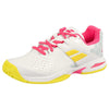 Babolat Junior Propulse All Court Tennis Shoes - White/Red Rose - US 5