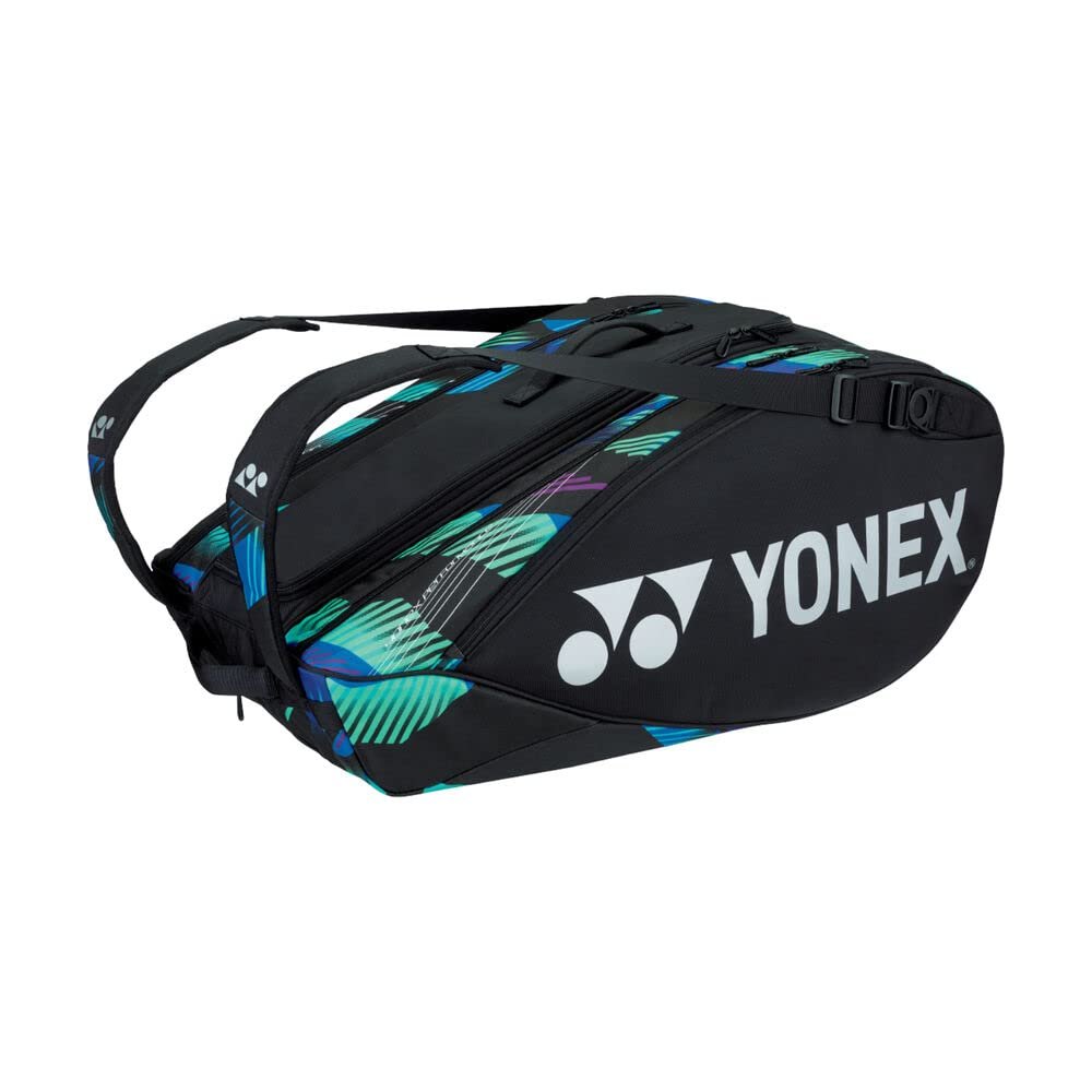 Yonex Pro Racquet Tennis Badminton Bag 9 Pack Green and Purple