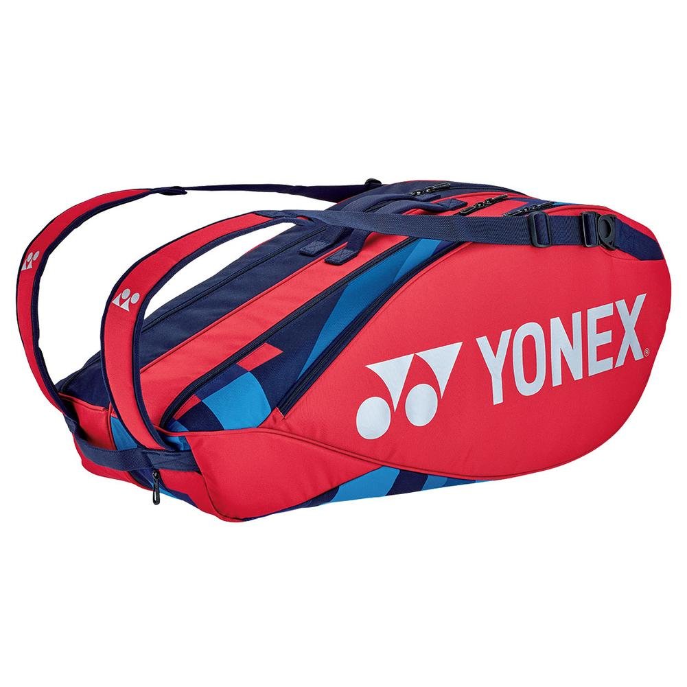 Yonex Pro Tennis Racquet Bag 6 Pack Scarlet