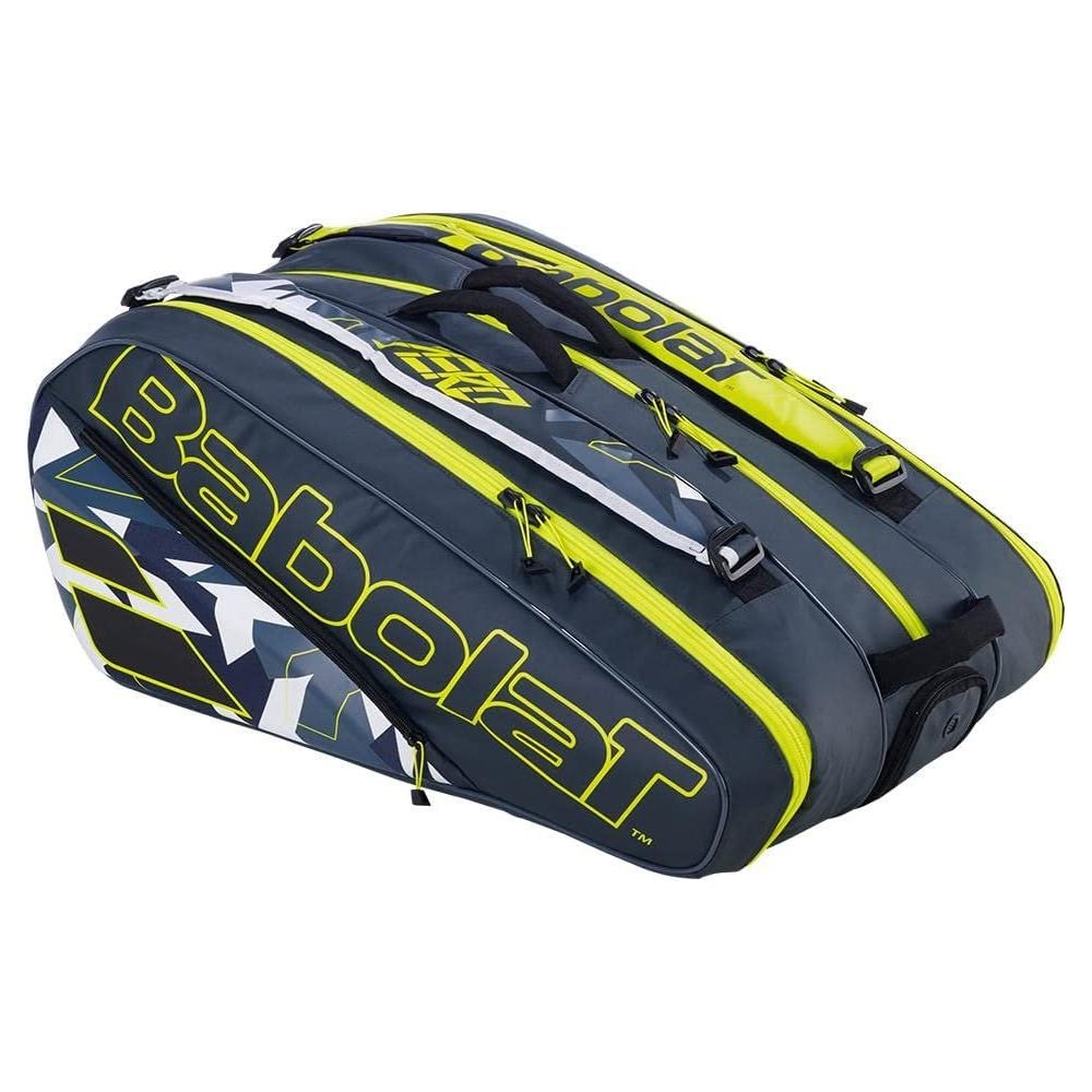 Babolat Pure Aero RHx12 Tennis Bag - Grey and Yellow